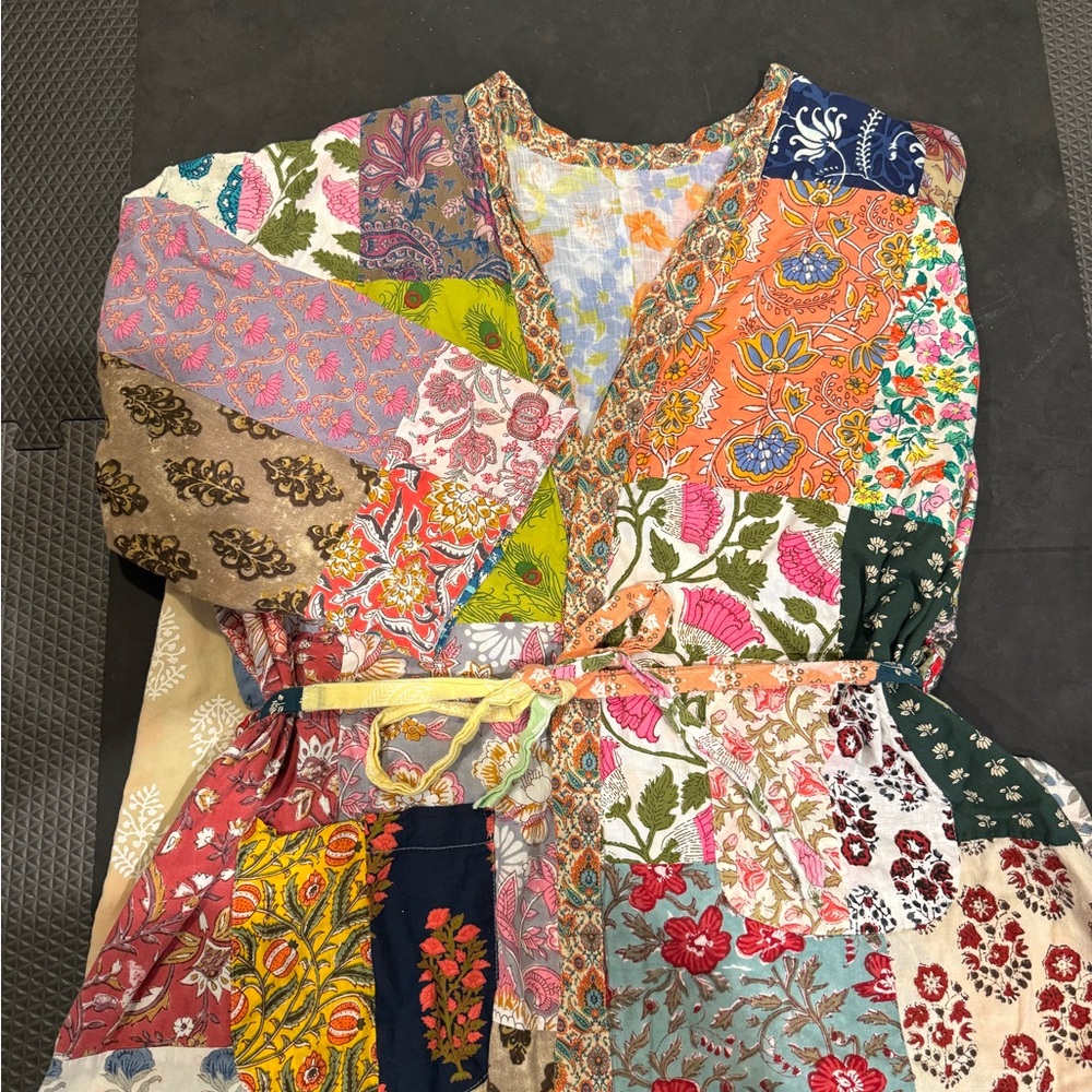 Repurposed Cotton Sari Robe